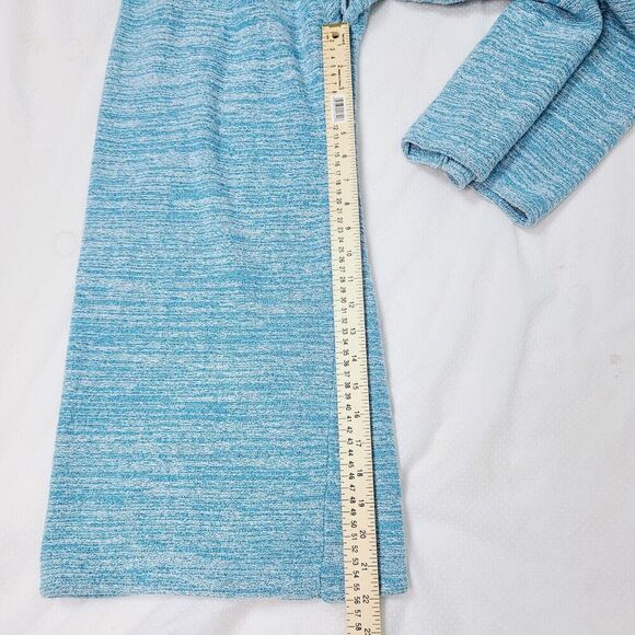 Daily Practice Jumpsuit M Blue White Marled Knit Sleeveless Cropped‎ Wide Leg - Picture 7 of 11